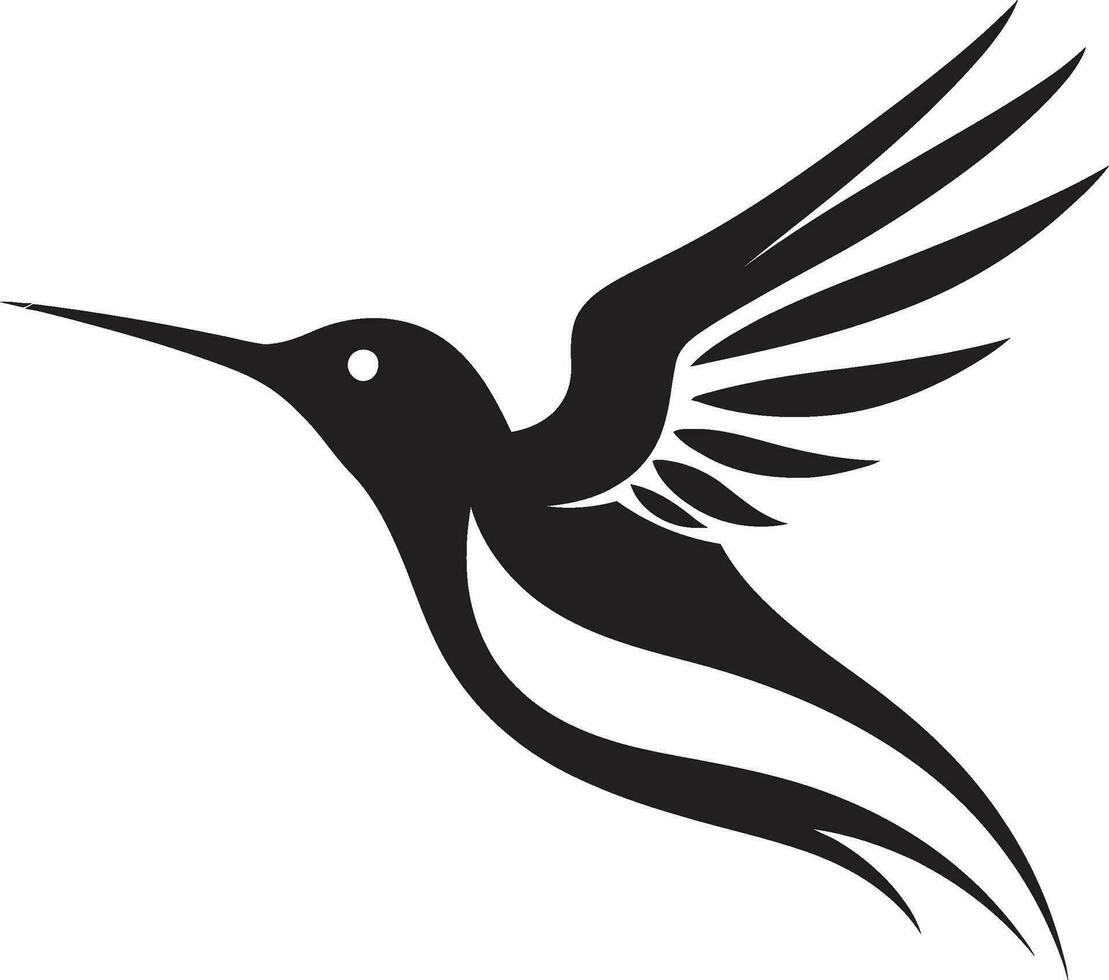 samtida kolibri symbol modern kolibri ikoniska design vektor