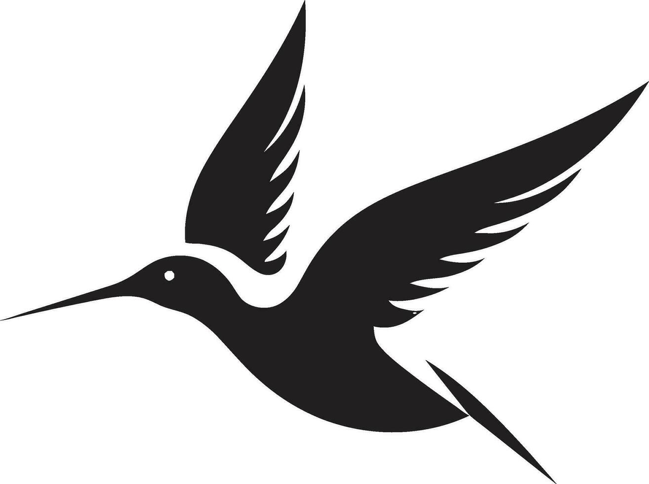 kolibri i rörelse vektor konst graciös kolibri logotyp inspiration