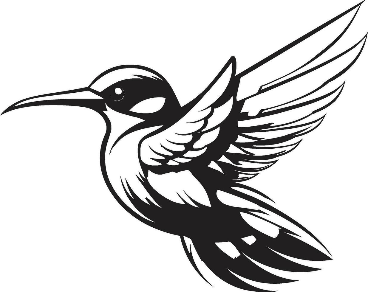 glatt Kolibri Vektor Symbol Kolibri Grafik mit Eleganz