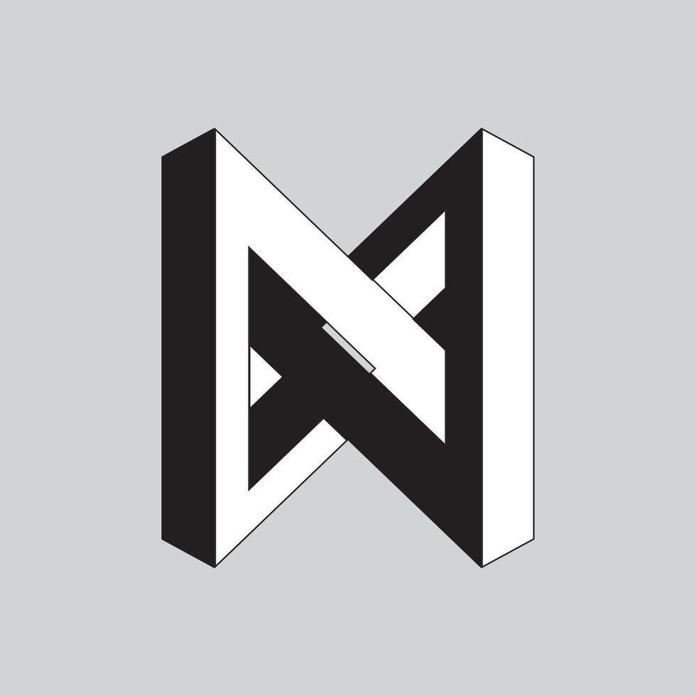 Illustrationsvektorgrafik des Logos Buchstaben m, n und w vektor