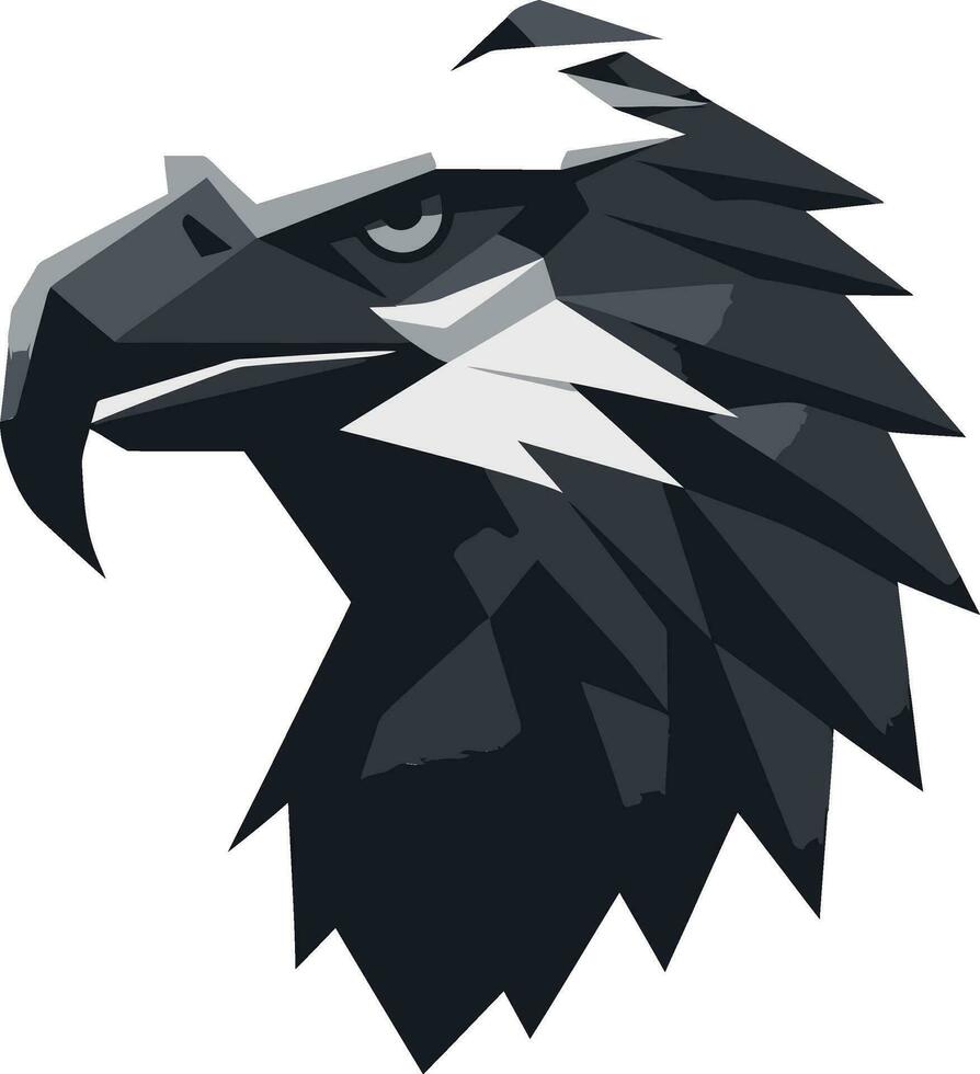 vingar av styrka Örn logotyp i svart symbol av flyg svart Örn vektor emblem
