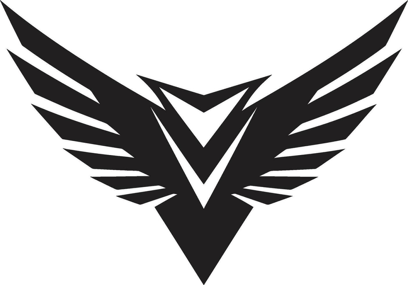 Raubtier Falke ein schwarz Vektor Logo zum das legendär schwarz Falke Raubtier Logo ein Vektor Logo zum das unsterblich