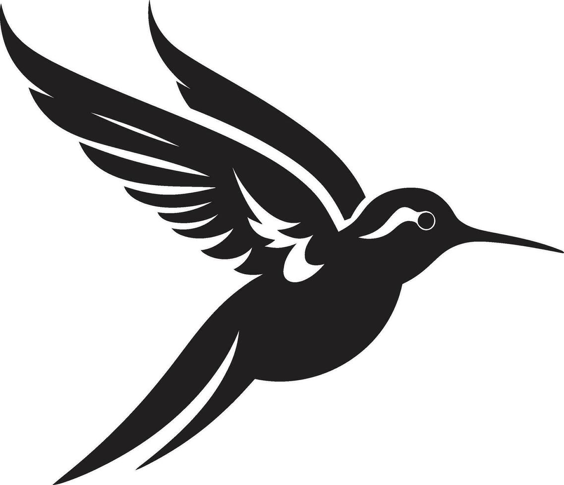 kolibri majestät i vektor artisteri kolibri logotyp med samtida stil