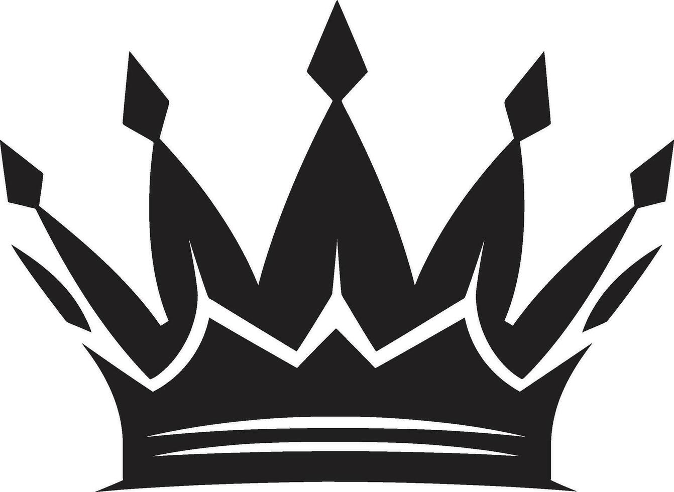 Monarchen Eleganz schwarz Logo mit Krone Regal Exzellenz Vektor Symbol im schwarz