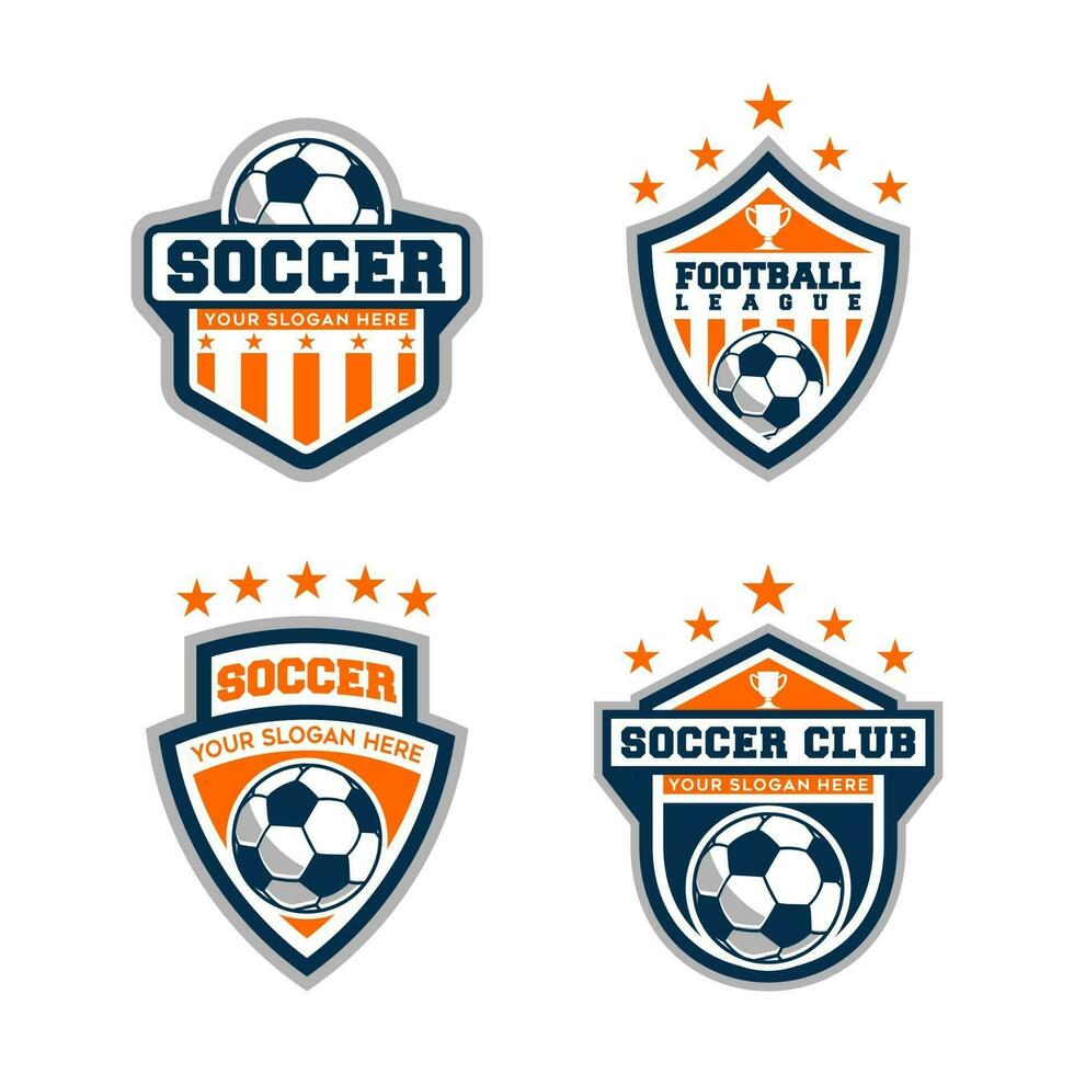 logotyp för fotbollsmärke vektor