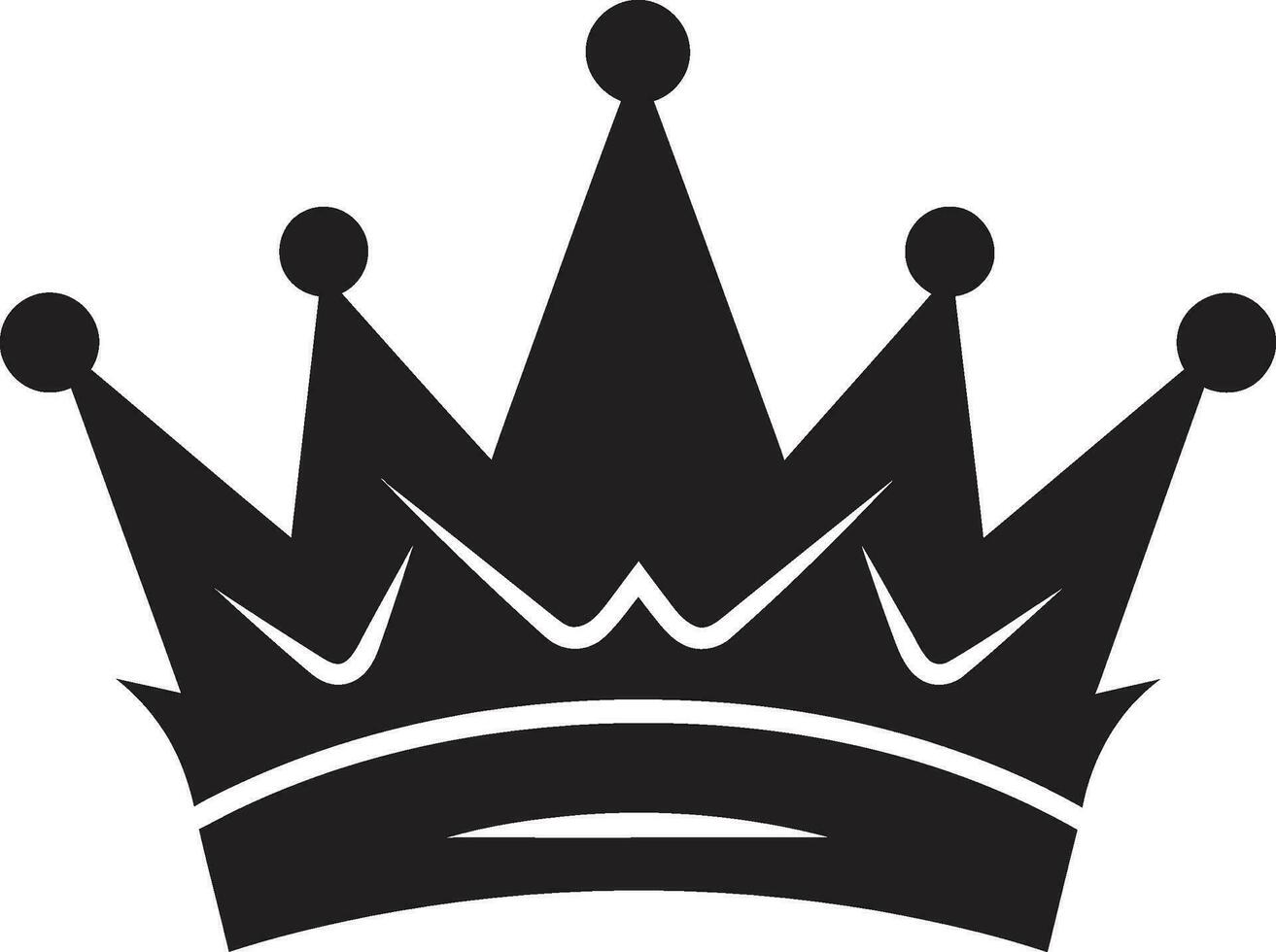 schwarz Schönheit Krone Logo Meisterschaft exquisit Insignien Krone im schwarz Vektor