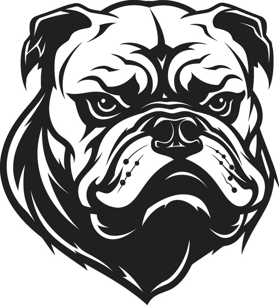 vektor artisteri omdefinieras bulldogg emblem bulldogg envishet avtäckt svart logotyp med bulldogg