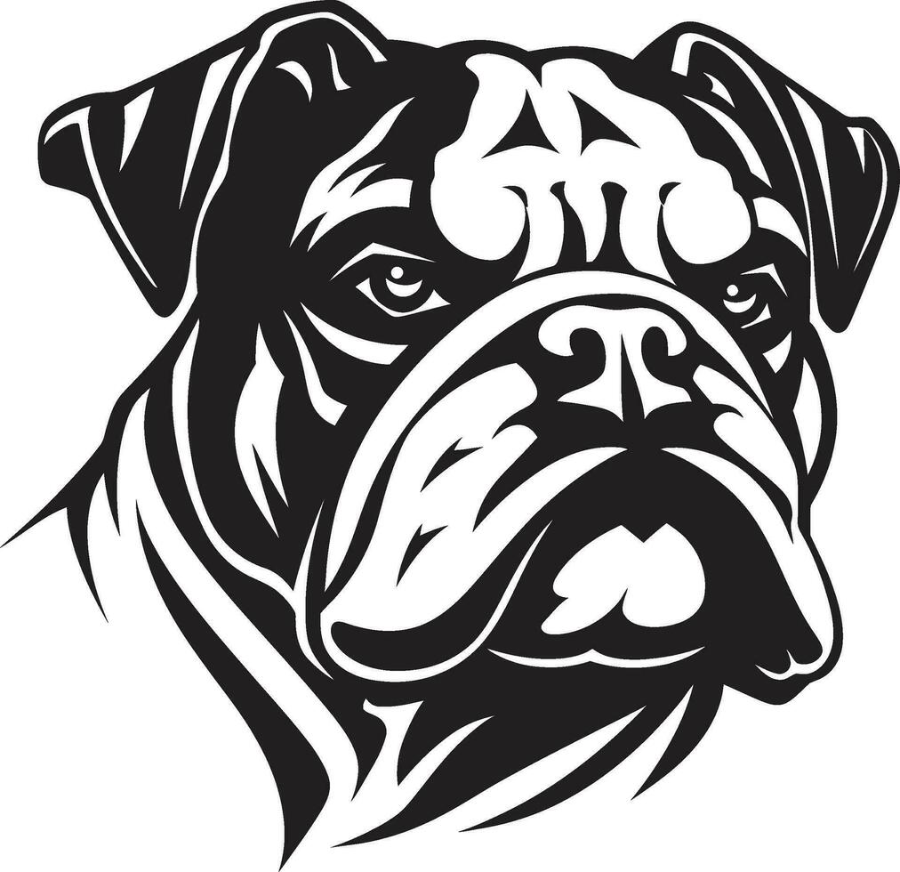 Bulldogge Lizenzgebühren schwarz Logo Vektor Symbol mutig Eckzahn Bulldogge Design Emblem