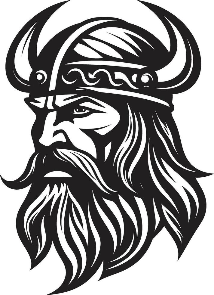 Odins Nachfahre ein Wikinger Maskottchen von Legenden thors Macht ein Wikinger Symbol von Donner vektor