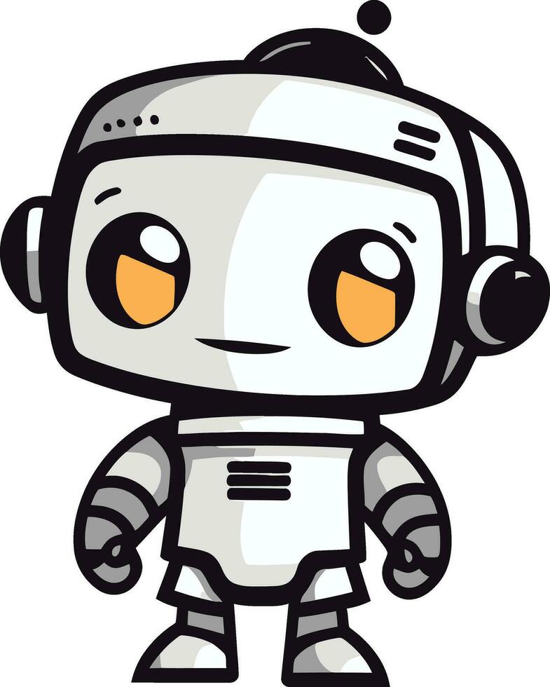 Mikro Mechanismus ein kompakt Roboter Symbol Pixel Paladin ein Mini Vektor Wächter Maskottchen