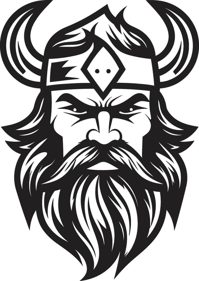 nordic Marin en sjöfart viking symbol i vektor arv av legends en viking väktare emblem