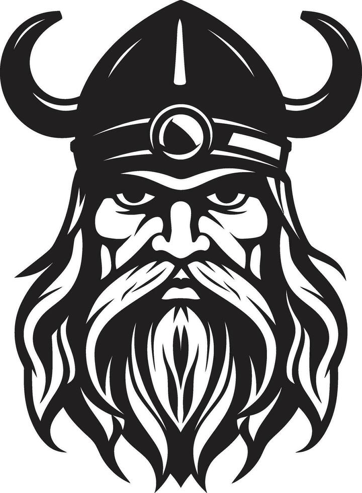 Nordisk Marin en sjöfart viking symbol arv av legends en viking väktare ikon vektor