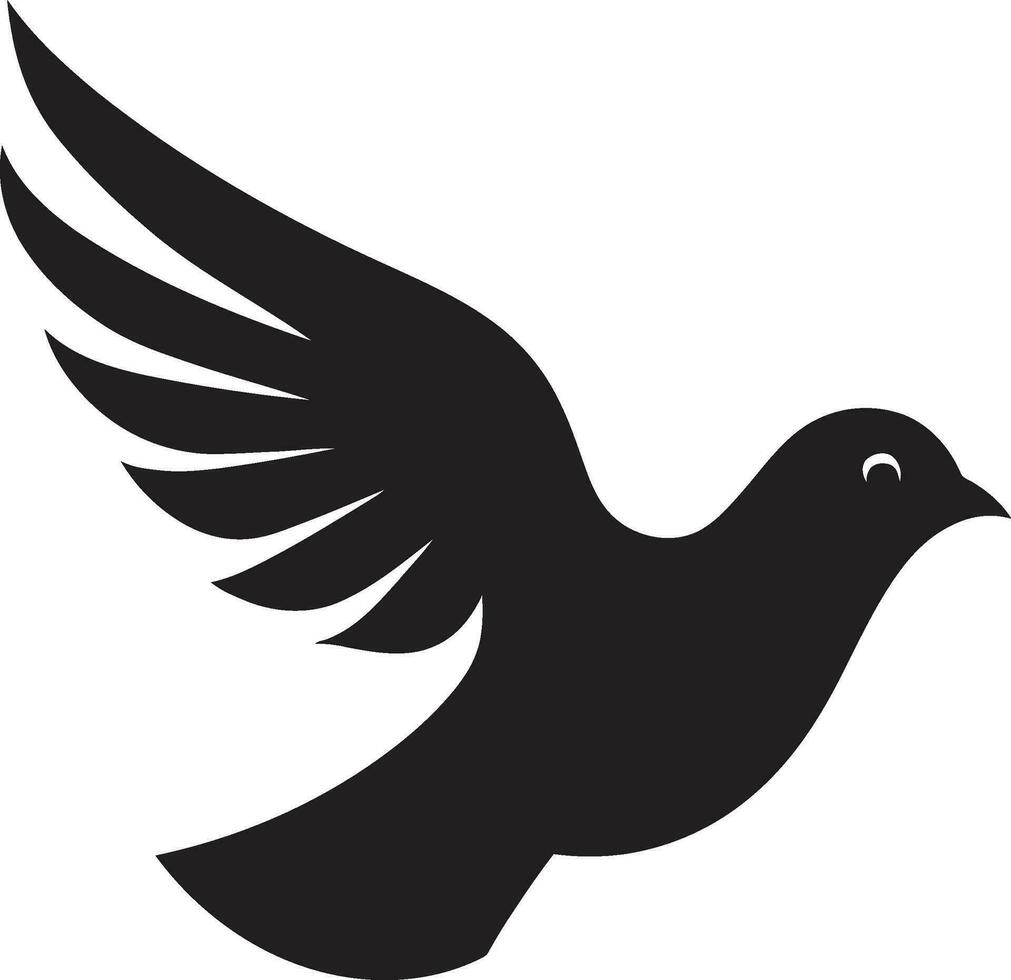 schwarz Taube Vektor Logo mit rauschen und Olive Ast ein Symbol von Frieden und Harmonie schwarz Taube Vektor Logo mit rauschen und Herz ein Symbol von Liebe und Barmherzigkeit