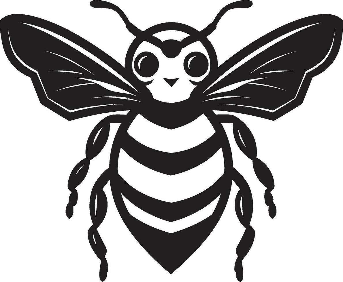 Bienenstock Monarchie Abzeichen elegant Führer Symbol vektor