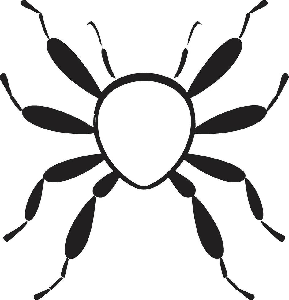 Fett gedruckt schwarz Ameise Logo im Vektor ein Kennzeichen von Unterscheidung minimalistisch Exzellenz schwarz Ameise Vektor Logo