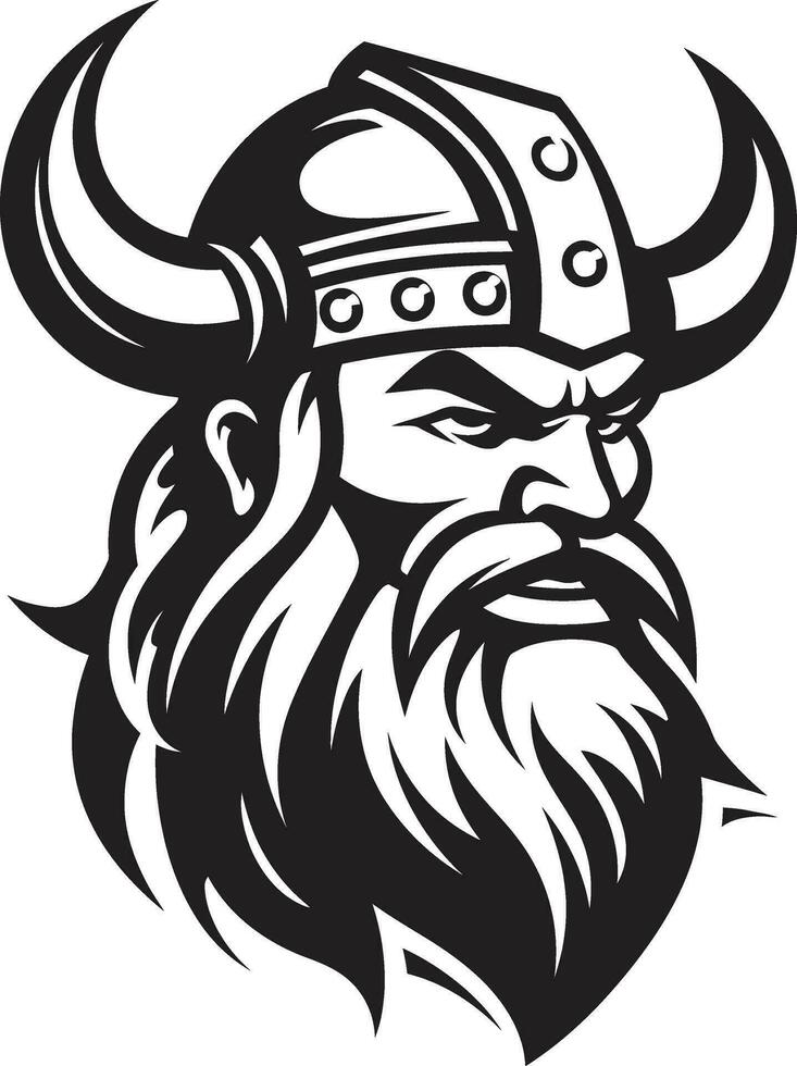 nordic navigatör en sjöfart viking symbol anfallare av de natt en smyg viking maskot vektor