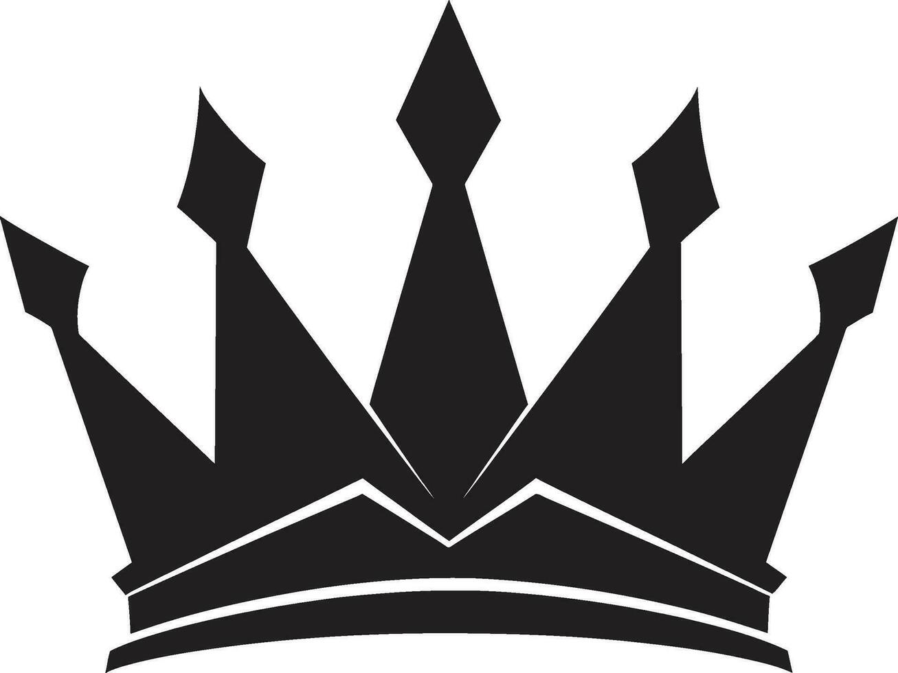 schwarz und majestätisch Krone Vektor Symbol majestätisch Monarch Krone Logo