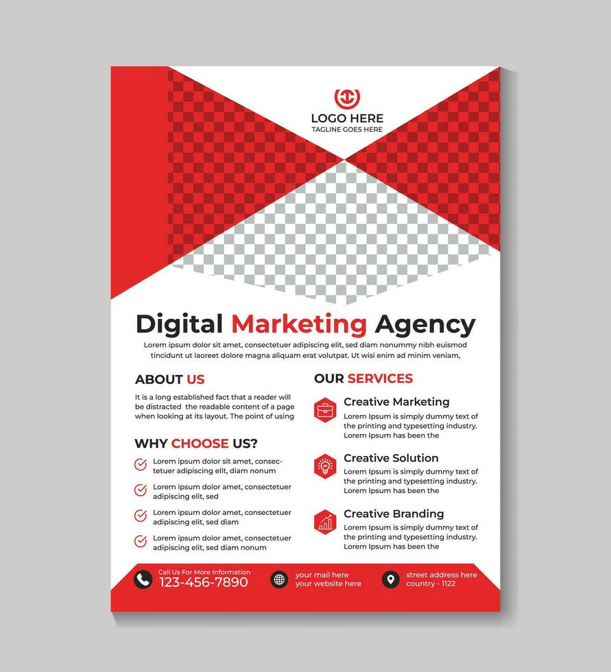 korporativ kreativ modern Digital Marketing Geschäft Flyer Design Vorlage Broschüre, Abdeckung, jährlich Bericht, Poster, Flyer, Förderung, Werbung, Flugblatt Design vektor