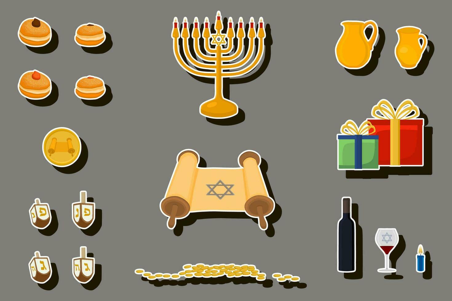 skön illustration på tema av fira årlig hanukkah Semester vektor