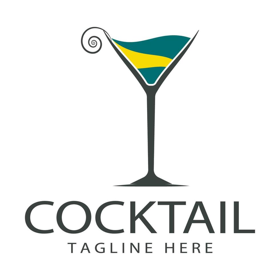 Vektor einfach Logo Cocktail