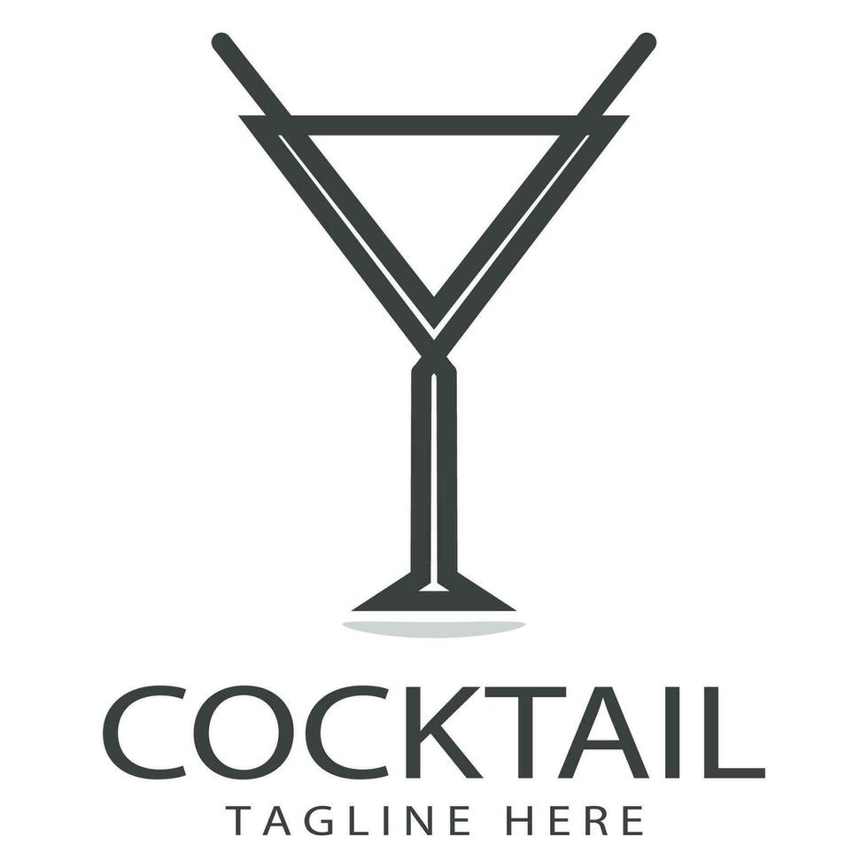 Vektor einfach Logo Cocktail