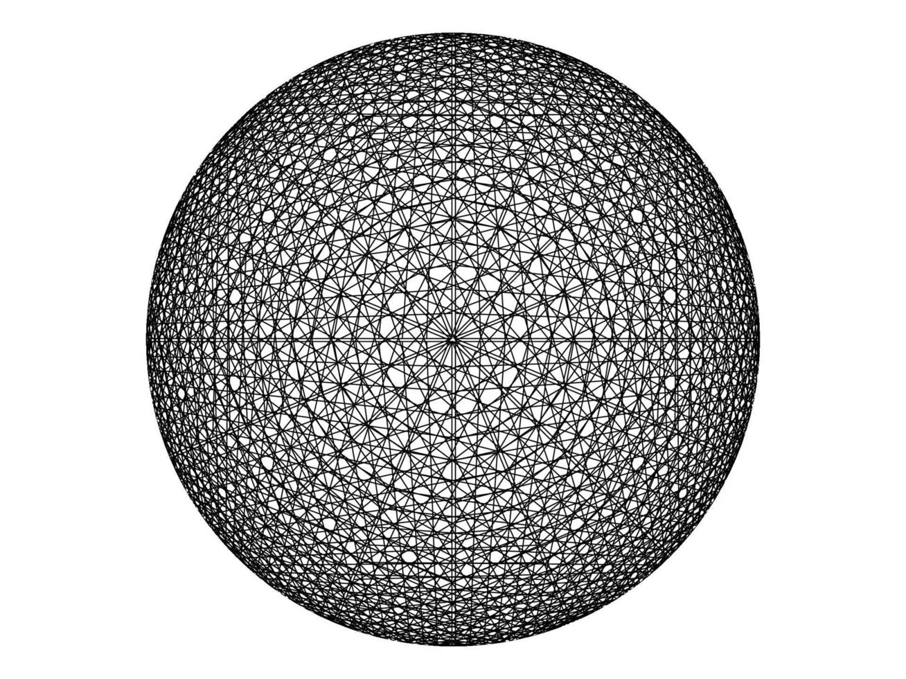 cirkulär symmetrisk geometrisk mönster trådram bakgrund, vektor