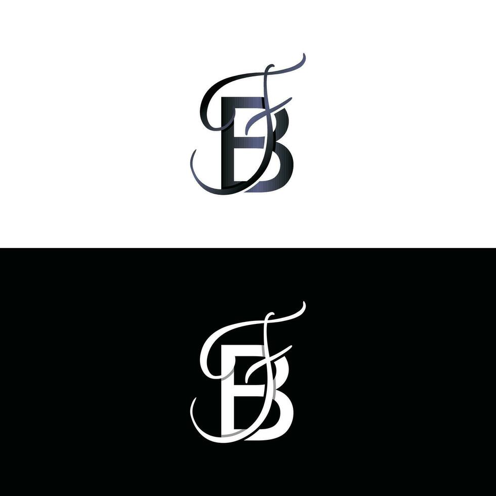 brev bf lyx modern monogram logotyp vektor design, logotyp första vektor mark element grafisk illustration design mall