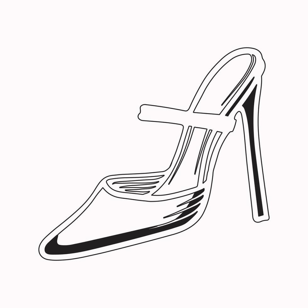 hoch Absätze Schuhe Vektor Symbol. gefüllt eben Zeichen zum Handy, Mobiltelefon Konzept und Netz Design. Frauen Schuh Glyphe Symbol. Symbol, Logo Illustration