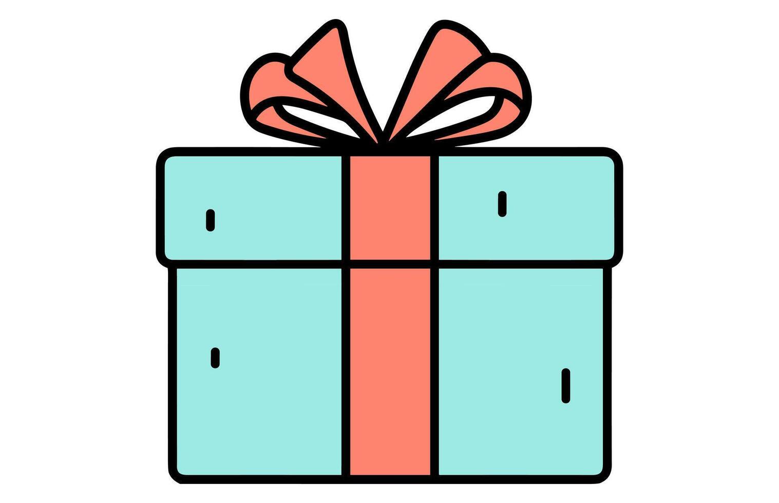 Geschenk eben Design Party Symbol, eingewickelt Überraschung Paket zum Weihnachten oder Geburtstag Party. vektor