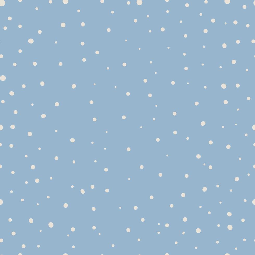 weißer Schnee fällt auf blauem Hintergrund nahtloses Muster Weihnachten vektor