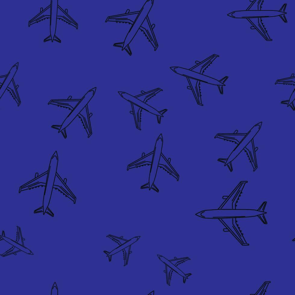 Flugzeug Muster. Muster, Flugzeuge, viele von Flugzeuge vektor