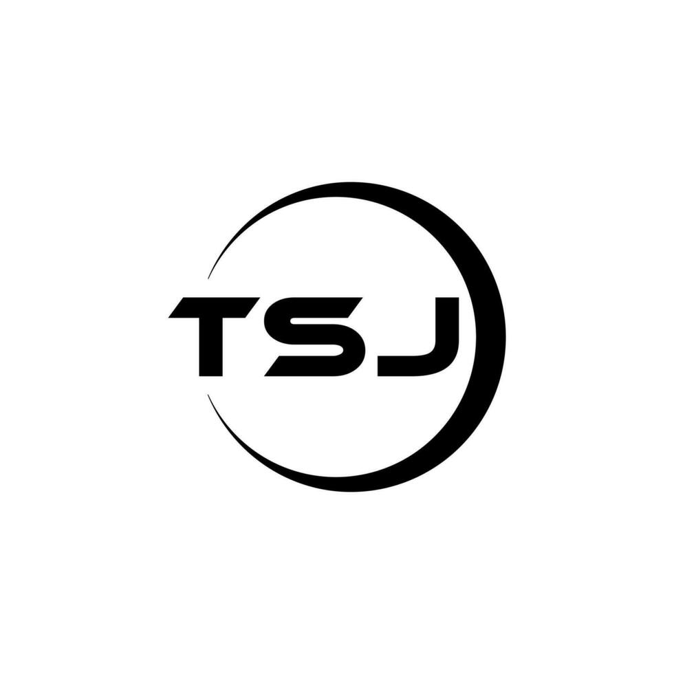 tsj brev logotyp design, inspiration för en unik identitet. modern elegans och kreativ design. vattenmärke din Framgång med de slående detta logotyp. vektor