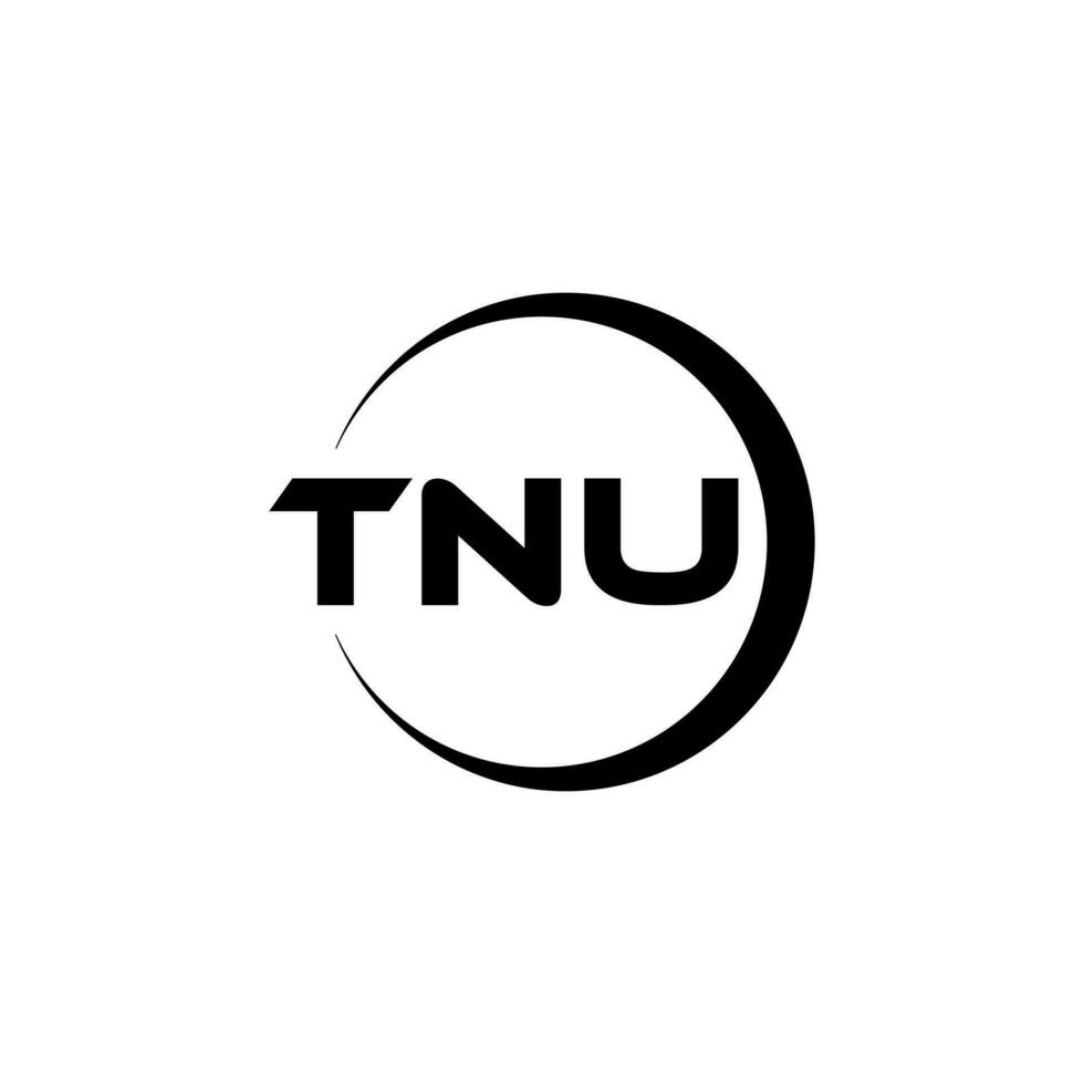 tnu Brief Logo Design, Inspiration zum ein einzigartig Identität. modern Eleganz und kreativ Design. Wasserzeichen Ihre Erfolg mit das auffällig diese Logo. vektor