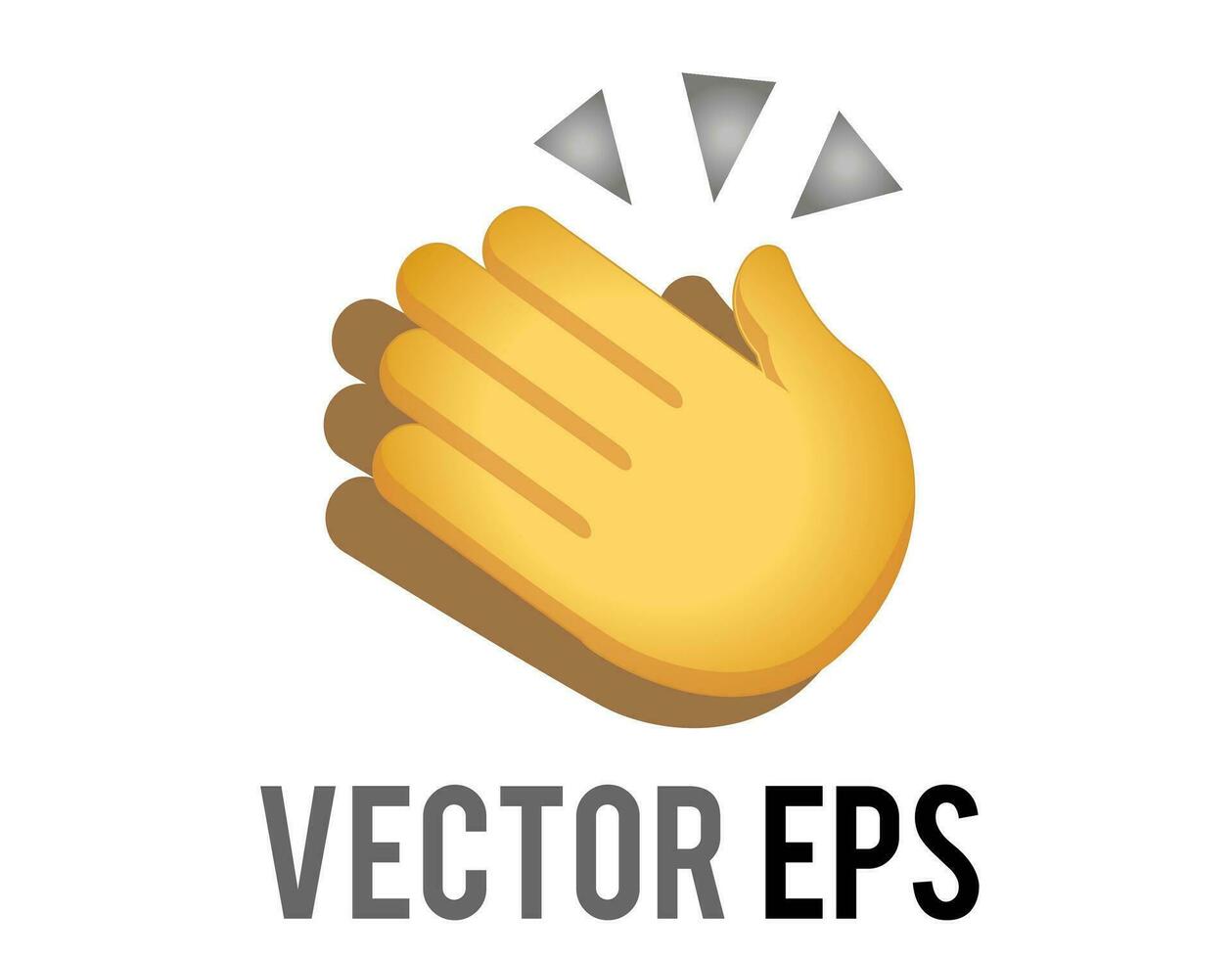 vektor applåder gul gest händer ikon för applåder eller uppskattning