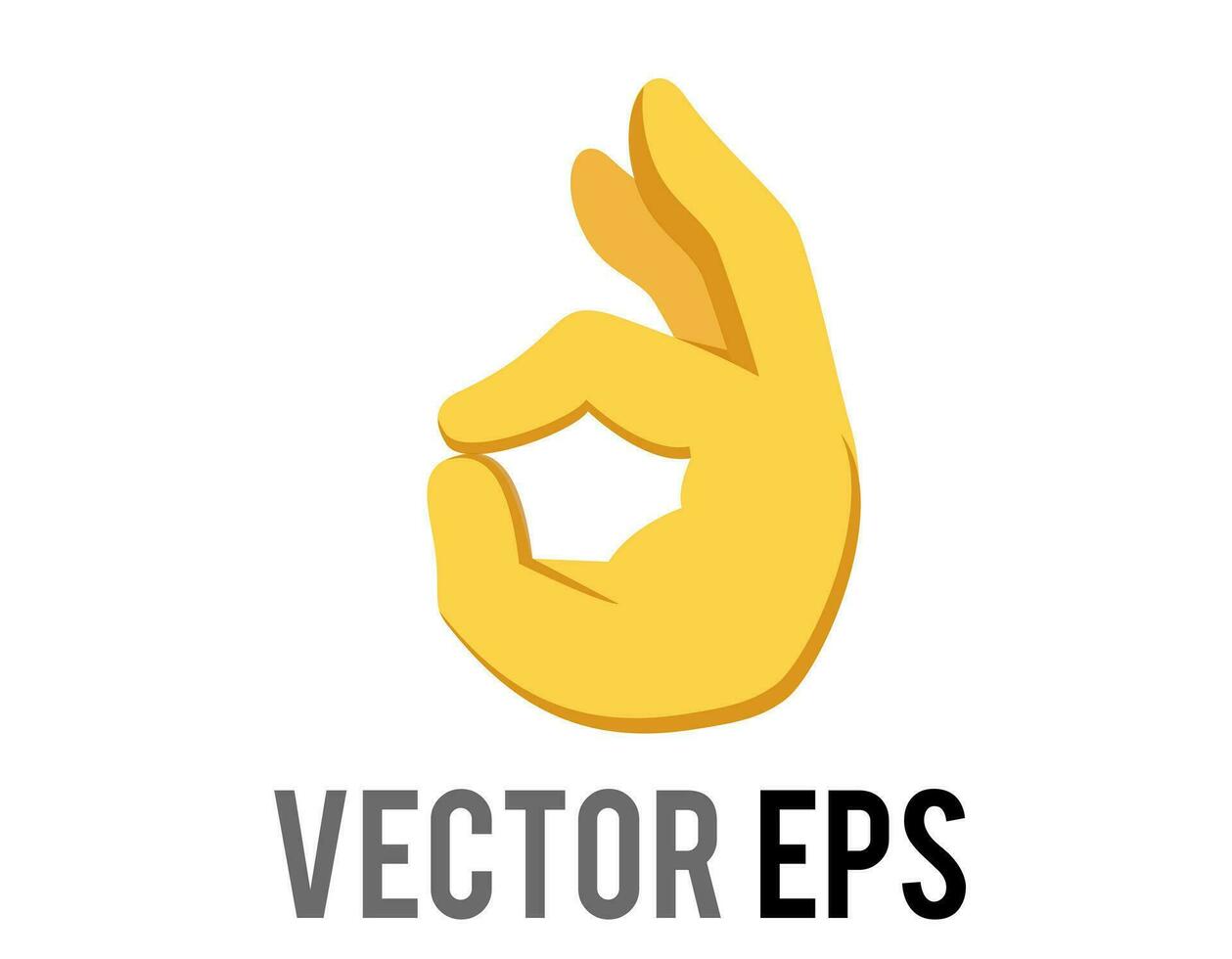 vektor gest finger Okej ikon, representerar ja, korrekt, Bra