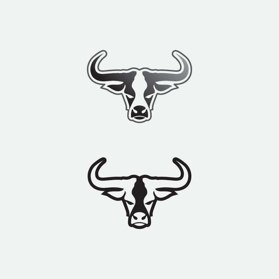 stier büffelkopf kuh wildtier logo vektor