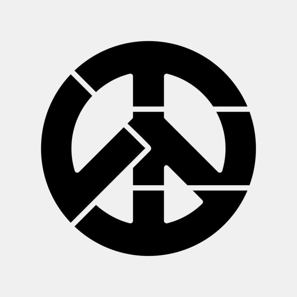 Symbol Frieden Symbol. Palästina Elemente. Symbole im Glyphe Stil. gut zum Drucke, Poster, Logo, Infografiken, usw. vektor