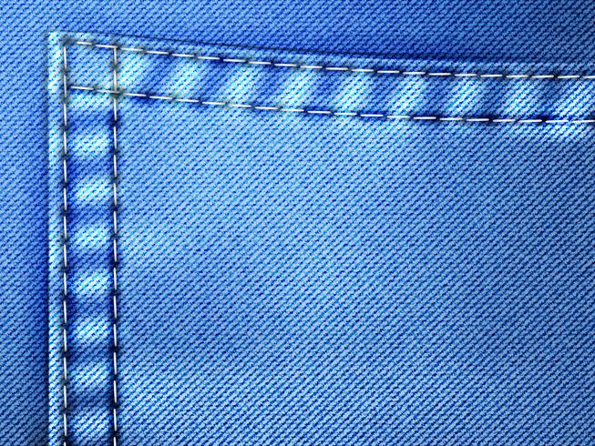 Jeans blå konsistens med pocket denim bakgrund. vektor