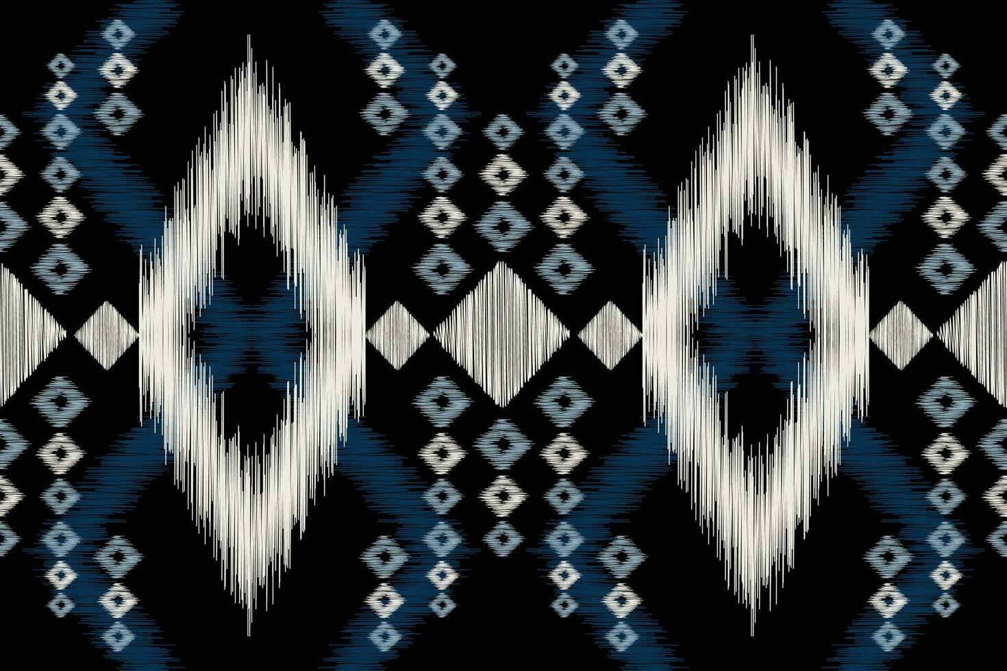 etnisk ikat tyg mönster geometrisk stil.afrikansk ikat broderi etnisk orientalisk mönster svart bakgrund. abstrakt, vektor, illustration.textur, kläder, ram, dekoration, matta, motiv. vektor