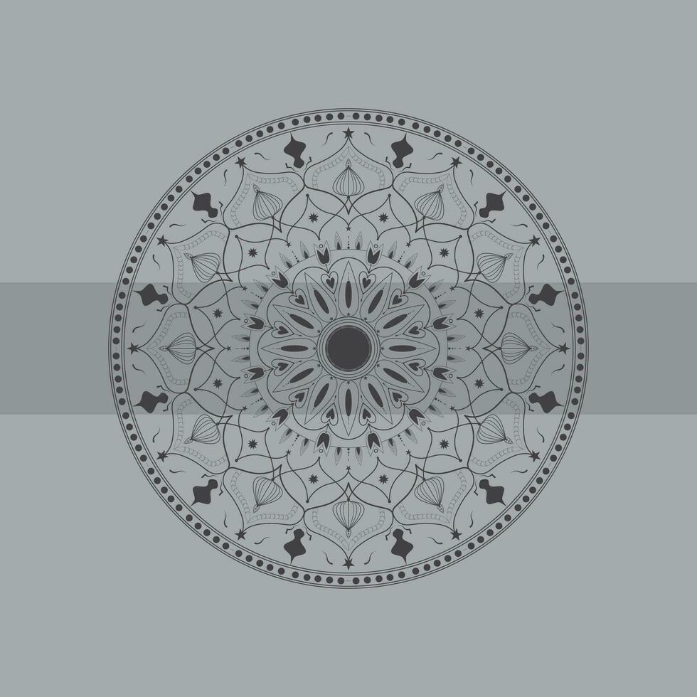 schwarz und Weiß Mandala Hintergrund Design. vektor