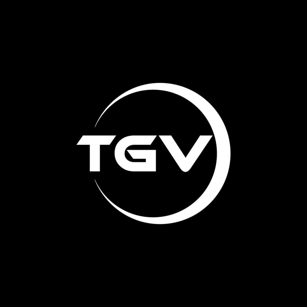 tgv brev logotyp design, inspiration för en unik identitet. modern elegans och kreativ design. vattenmärke din Framgång med de slående detta logotyp. vektor