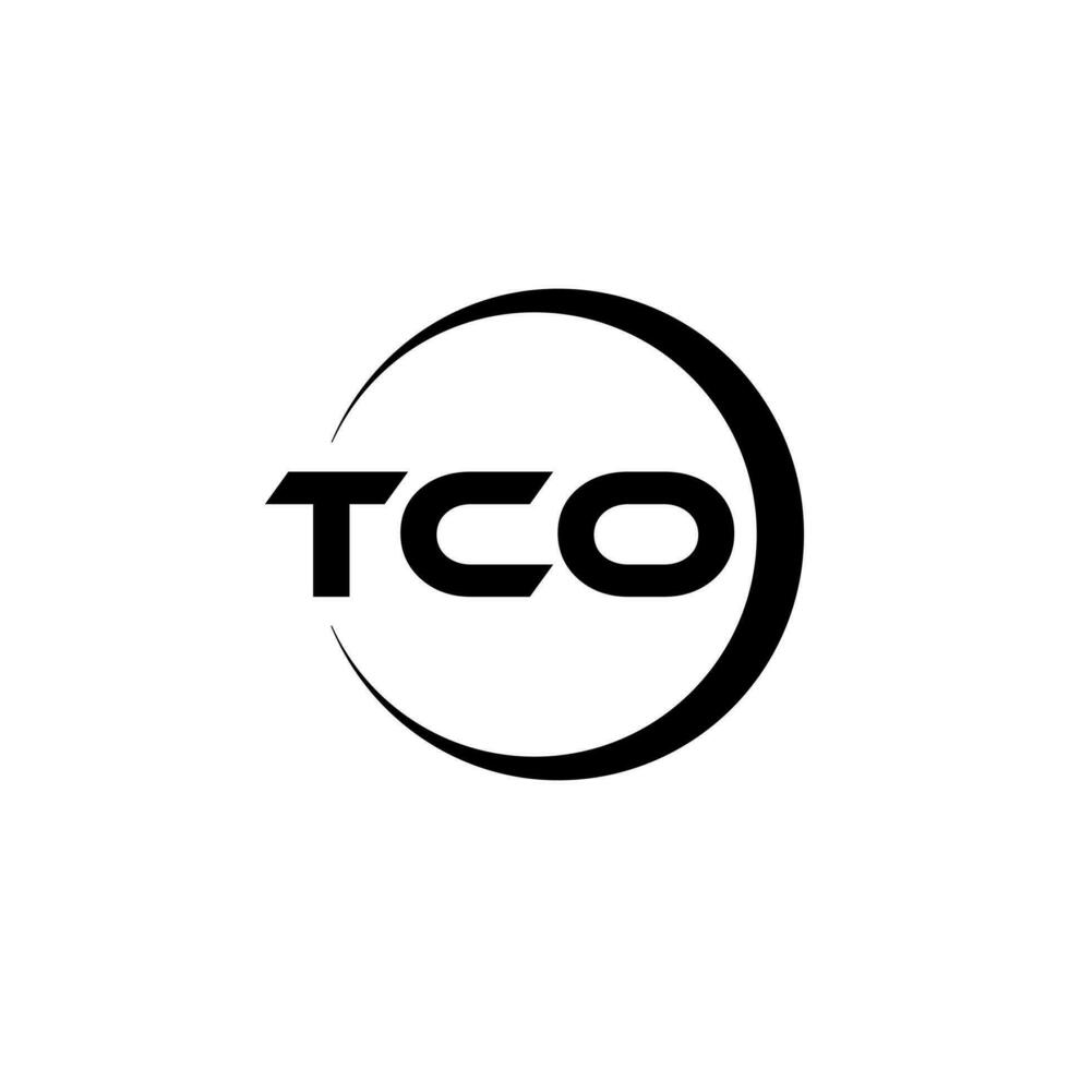 tco brev logotyp design, inspiration för en unik identitet. modern elegans och kreativ design. vattenmärke din Framgång med de slående detta logotyp. vektor