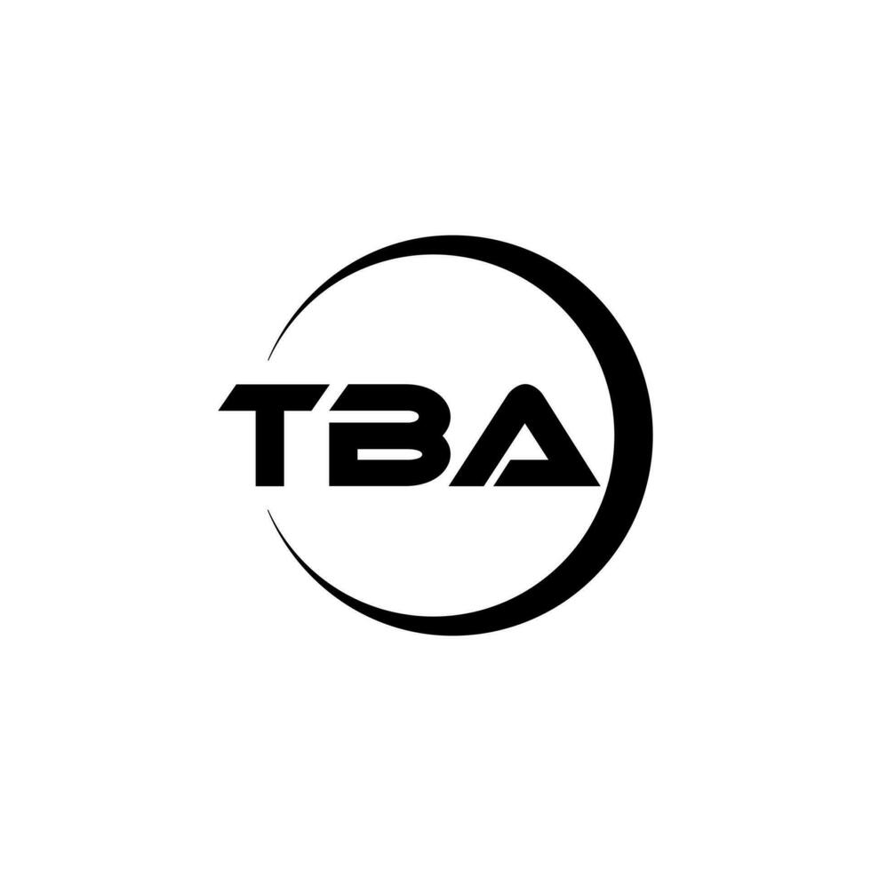 tba brev logotyp design, inspiration för en unik identitet. modern elegans och kreativ design. vattenmärke din Framgång med de slående detta logotyp. vektor