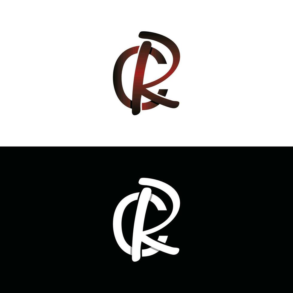 brev cr lyx modern monogram logotyp vektor design, logotyp första vektor mark element grafisk illustration design mall