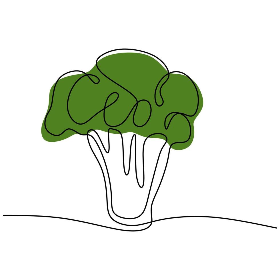 kontinuerlig ritning på en rad. grönsaker till vegansk mat. vektor