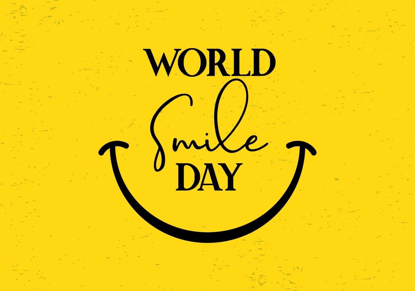 Happy World Smile Day Gruß Vektor Banner Vorlage