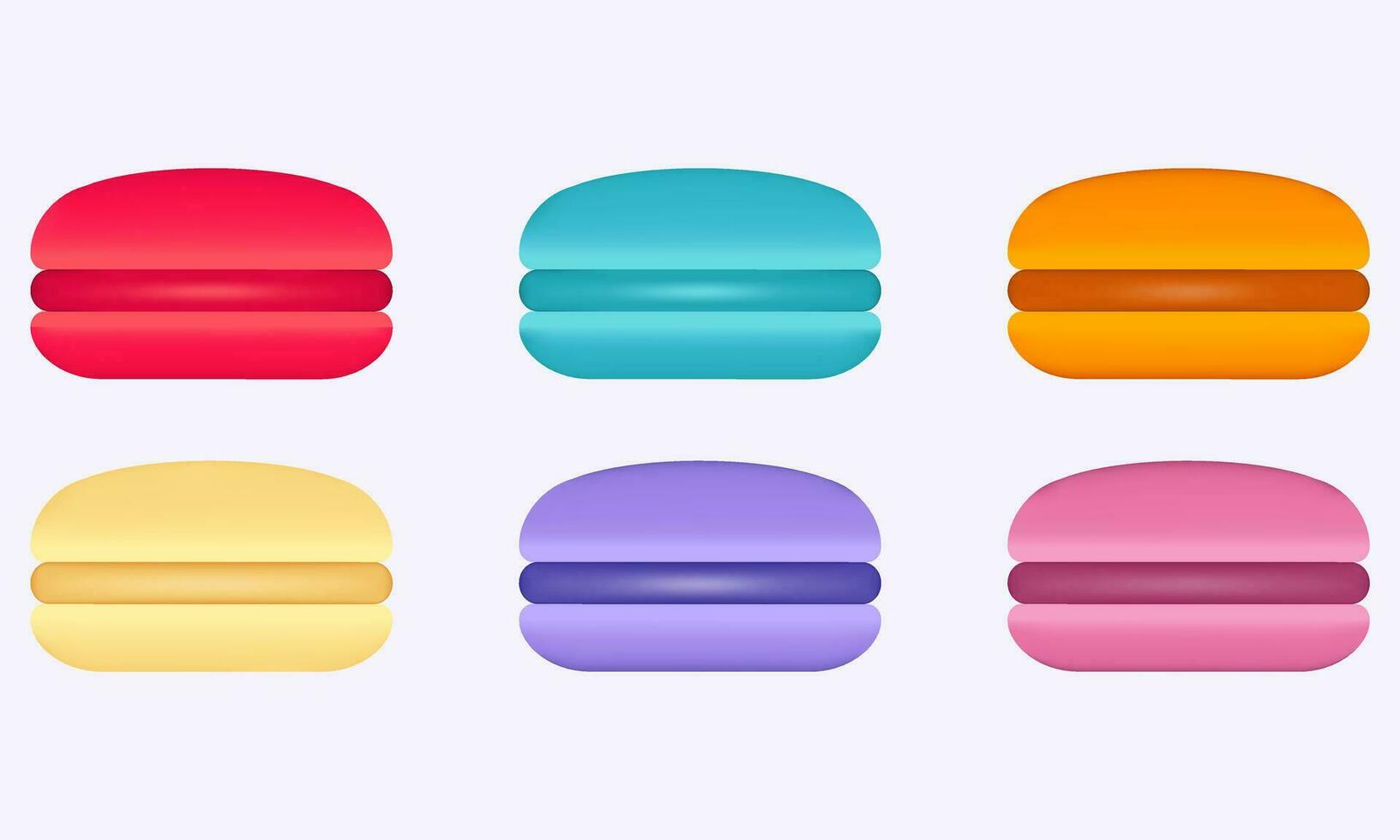 färgrik macaron illustration vektor