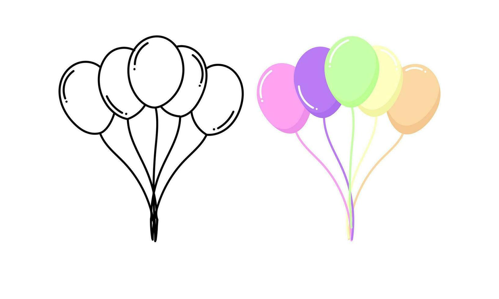 Hand gezeichnet Illustration Ballon vektor