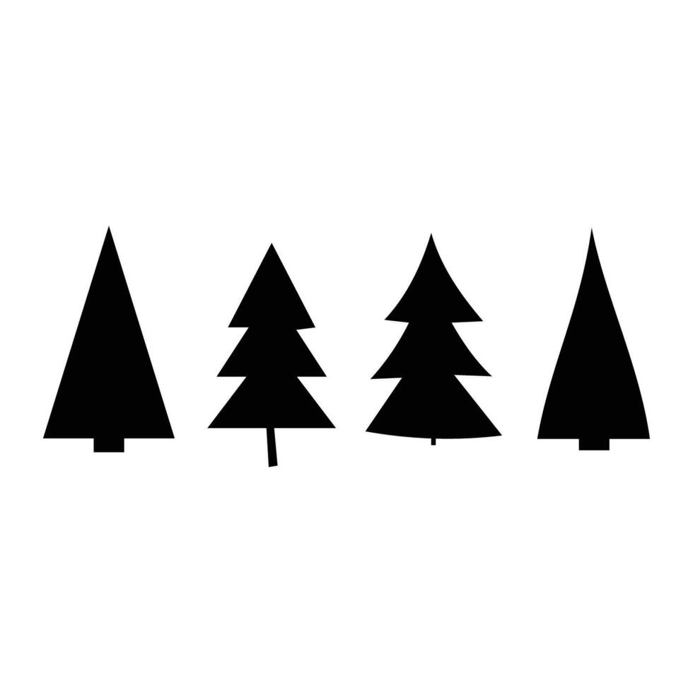 Kiefer Baum Symbol. einfach Illustration von Kiefer Baum Vektor Symbol zum Netz. Weihnachten Baum Silhouette, Kiefer Baum. Weihnachten und Winter Element Design