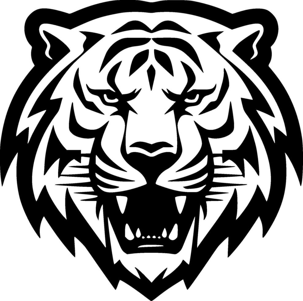 Tiger - - minimalistisch und eben Logo - - Vektor Illustration